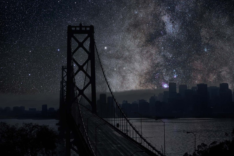 Illustration for article titled Stunning pictures imagine the starry night skies over cities after a global blackout